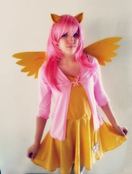 Size: 1536x2019 | Tagged: safe, artist:hillasaur, fluttershy, human, g4, cosplay, irl, irl human, photo, solo