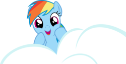 Size: 1777x907 | Tagged: safe, artist:uxyd, rainbow dash, pegasus, pony, g4, .svg available, cloud, female, simple background, solo, svg, transparent background, vector