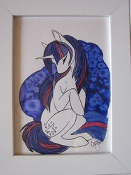 Size: 526x701 | Tagged: safe, artist:casynuf, twilight sparkle, g4, female, solo, traditional art