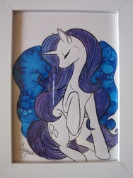 Size: 526x701 | Tagged: safe, artist:casynuf, rarity, g4, female, solo, traditional art