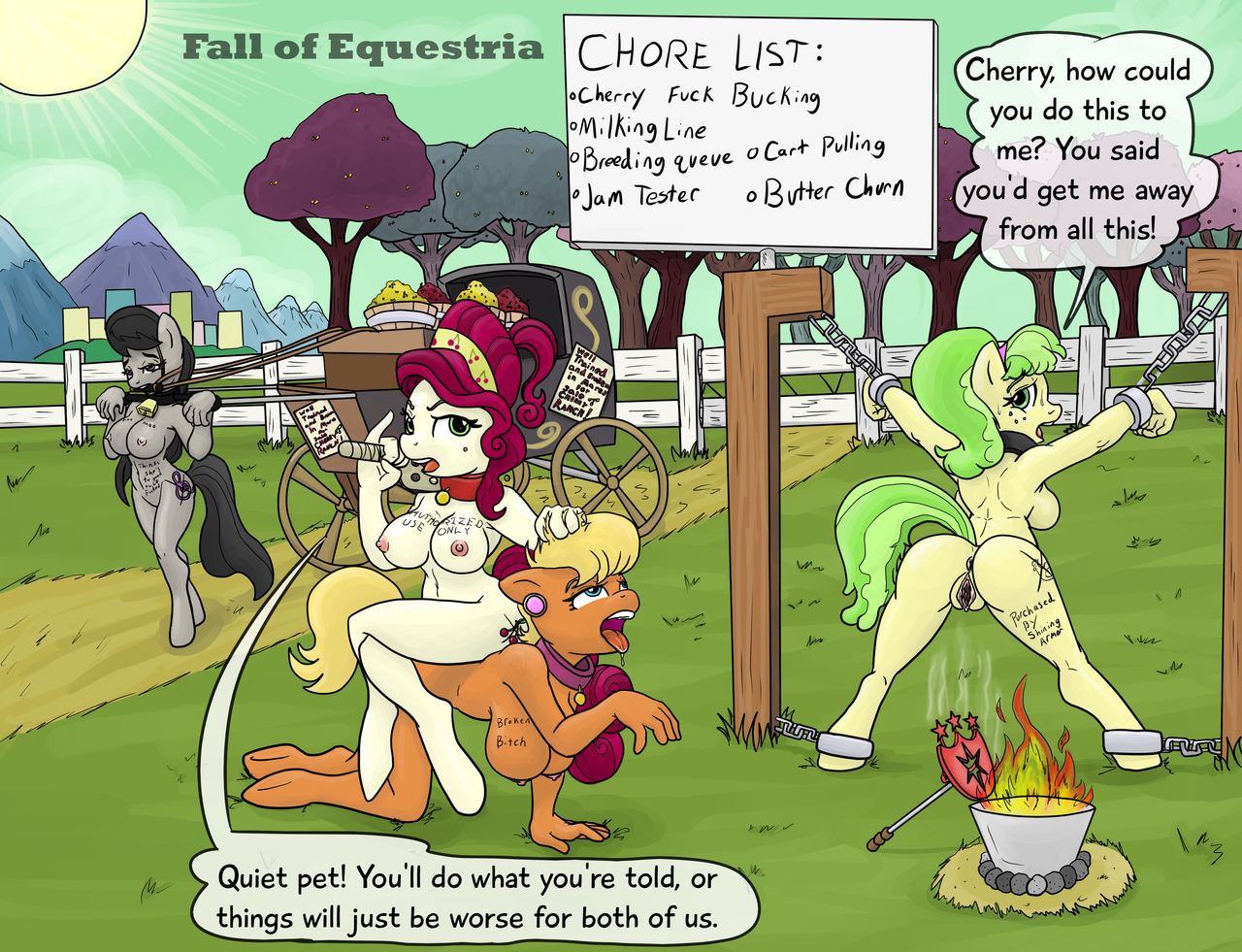 harshwhinny, ms. peachbottom, octavia melody, earth pony, anthro, unguligra...