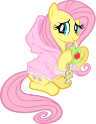 Size: 7767x10000 | Tagged: safe, artist:are-you-jealous, artist:tygerbug, fluttershy, pegasus, pony, g4, absurd resolution, clothes, cute, female, gangsta, hoodie, hug life, juice box, shyabetes, simple background, solo, swag, transparent background, vector