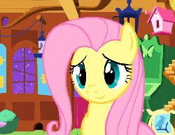 Size: 527x405 | Tagged: safe, screencap, fluttershy, pegasus, pony, g4, season 1, stare master, animated, cute, female, fluttershy's cottage, gif, holding breath, mare, nose in the air, shyabetes, solo, squee, volumetric mouth