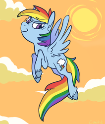 Size: 500x590 | Tagged: safe, artist:comickit, rainbow dash, g4, female, flying, hooves, solo, unshorn fetlocks