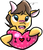 Size: 500x585 | Tagged: safe, artist:cleppyclep, caramel, pony, g4, blushing, cute, heart, i <3 u, male, solo