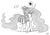 Size: 1611x1124 | Tagged: safe, artist:king-kakapo, princess celestia, twilight sparkle, alicorn, pony, unicorn, g4, annoyed, bridle, cowgirl, ear fluff, hat, monochrome, open mouth, ponies riding ponies, reins, riding, saddle, saddle bag, smiling, talking, twilight riding celestia, unamused, unicorn twilight, walking