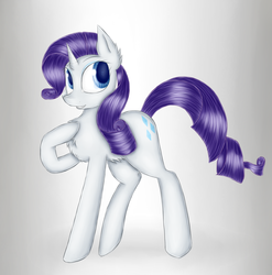 Size: 1436x1456 | Tagged: safe, artist:karczus, rarity, g4, chest fluff, female, solo