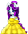 Size: 1059x1289 | Tagged: safe, artist:fatcakes, rarity, pony, g4, beauty and the beast, belle, bipedal, clothes, crossover, disney, disney princess, dress, female, simple background, smiling, solo, transparent background