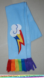 Size: 1950x3450 | Tagged: safe, artist:mandyneko, rainbow dash, g4, clothes, craft, cutie mark, scarf