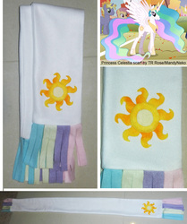 Size: 1227x1467 | Tagged: safe, artist:mandyneko, princess celestia, g4, clothes, craft, cutie mark, scarf