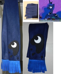 Size: 1227x1467 | Tagged: safe, artist:mandyneko, princess luna, g4, clothes, craft, cutie mark, scarf