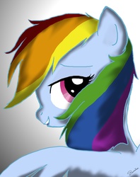 Size: 2500x3158 | Tagged: safe, artist:doublebackstitcharts, rainbow dash, g4, female, portrait, solo