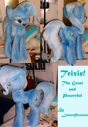 Size: 2000x2880 | Tagged: safe, artist:doublebackstitcharts, trixie, pony, unicorn, g4, female, irl, mare, photo, plushie, solo