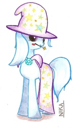 Size: 539x879 | Tagged: safe, artist:nika191319, trixie, pony, unicorn, g4, female, mare, solo, wand