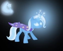 Size: 2141x1738 | Tagged: safe, artist:aklimovich, trixie, pony, unicorn, g4, female, glowing eyes, magic, mare, solo