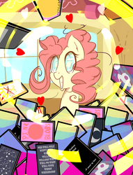Size: 1528x2000 | Tagged: safe, artist:timeforsp, pinkie pie, g4, book, female, not celestia, solo