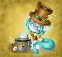 Size: 650x600 | Tagged: safe, artist:spectralpony, oc, oc only, oc:okiku, solo, steampunk