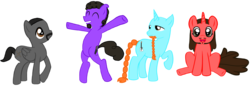 Size: 1524x524 | Tagged: safe, artist:midnight-fistfight, daron malakian, john dolmayan, ponified, serj tankian, shavo odadjian, simple background, system of a down, transparent background