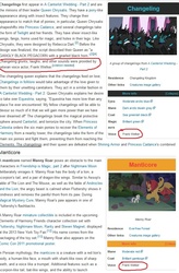 Size: 661x1008 | Tagged: safe, fluttershy, manny roar, changeling, manticore, g4, fake, frank welker, my little pony wiki, op is a duck, op is trying to start shit, text, tl;dr, voice actor joke, wall of text