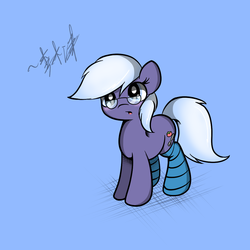 Size: 1000x1000 | Tagged: safe, artist:lightningnickel, oc, oc only, clothes, commission, female, filly, glasses, socks, solo, striped socks