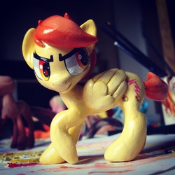 Size: 2448x2448 | Tagged: safe, artist:affanita, oc, oc only, pegasus, pony, irl, photo, sculpture