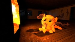 Size: 1920x1080 | Tagged: safe, artist:stagmod, applejack, rarity, g4, 3d, female, fireplace, gmod, lesbian, ship:rarijack, shipping