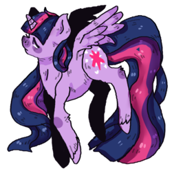 Size: 1366x1362 | Tagged: safe, artist:cyc, twilight sparkle, alicorn, pony, g4, female, mare, pixiv, simple background, solo, transparent background, twilight sparkle (alicorn)