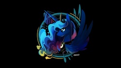 Size: 1366x768 | Tagged: safe, artist:cenit-v, princess luna, alicorn, pony, g4, female, solo