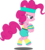 Size: 1725x1934 | Tagged: safe, artist:echoes111, pinkie pie, earth pony, pony, g4, bipedal, clothes, exercise, female, headband, leg warmers, mare, shorts, simple background, solo, sports, transparent background, workout, workout outfit, wristband