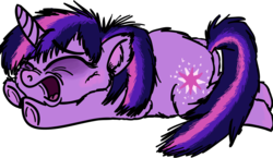 Size: 2083x1208 | Tagged: safe, artist:minty-magic, twilight sparkle, g4, female, filly, sleeping, solo