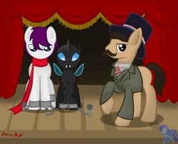 Size: 993x805 | Tagged: safe, artist:speedyandrose, oc, changeling, bioshock infinite, jeremiah fink, ponified, racism