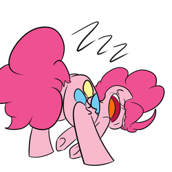 Size: 2756x2756 | Tagged: safe, artist:olympic tea bagger, pinkie pie, g4, butt, face down ass up, female, plot, sleeping, snoring, solo, zzz