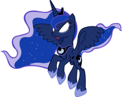 Size: 6500x5169 | Tagged: safe, artist:theshadowstone, princess luna, g4, absurd resolution, female, glowing eyes, simple background, solo, transparent background, vector