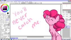 Size: 1365x767 | Tagged: dead source, safe, artist:pastelflakes, pinkie pie, g4, chest fluff, female, microsoft windows, paint tool sai, solo, windows 7