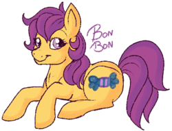 Size: 470x359 | Tagged: safe, artist:lulubell, bon bon (g1), earth pony, pony, g1, my little pony tales, female, simple background, solo, transparent background