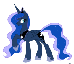 Size: 1024x898 | Tagged: safe, artist:bubble89, princess luna, g4, female, simple background, smiling, solo