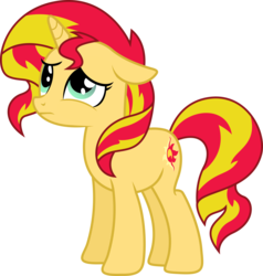 Size: 5230x5500 | Tagged: safe, artist:theshadowstone, sunset shimmer, pony, unicorn, g4, absurd resolution, cute, female, floppy ears, frown, looking up, mare, sad, sadorable, shimmerbetes, simple background, solo, sunsad shimmer, transparent background, vector