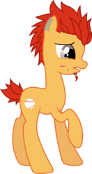 Size: 4305x8168 | Tagged: safe, artist:tokuberry, pony, absurd resolution, blood, danganronpa, leon kuwata, ponified, simple background, solo, transparent background