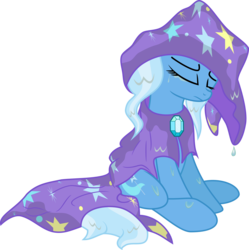 Size: 3000x3016 | Tagged: safe, artist:jeatz-axl, artist:kp-shadowsquirrel, trixie, pony, unicorn, g4, crying, female, mare, sad, simple background, soaked, solo, the sad and depressive trixie, transparent background, vector, wet, wet mane