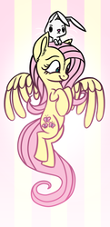 Size: 622x1285 | Tagged: safe, artist:wolframclaws, angel bunny, fluttershy, g4