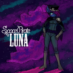 Size: 894x894 | Tagged: safe, artist:fauxsquared, princess luna, anthro, luna-afterdark, g4, clothes, female, hat, pirate, solo, space pirate