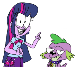 Size: 970x838 | Tagged: safe, artist:jazo123, spike, twilight sparkle, equestria girls, g4, spike the dog