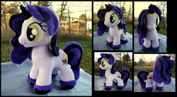 Size: 1799x995 | Tagged: safe, artist:fireflytwinkletoes, oc, oc only, pony, unicorn, irl, multiple views, outdoors, photo, plushie, solo