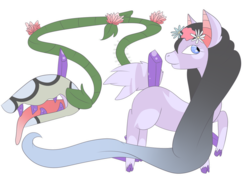 Size: 1500x1100 | Tagged: safe, artist:missblossomadopts, oc, oc only, earth pony, monster pony, original species, piranha plant pony, pony, solo