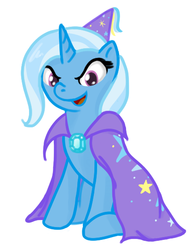 Size: 426x544 | Tagged: safe, artist:theparagon, trixie, pony, unicorn, g4, female, hat, mare, party hat, solo