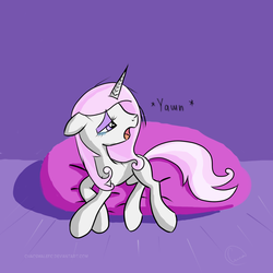 Size: 1024x1024 | Tagged: safe, artist:chaosmalefic, fleur-de-lis, pony, unicorn, g4, concave belly, female, horn, mare, slender, solo, thin, yawn