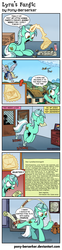 Size: 905x3667 | Tagged: safe, artist:pony-berserker, derpy hooves, lyra heartstrings, rainbow dash, wild fire, pegasus, pony, g4, angry, comic, cricket ball, envelope, fanfic, female, humie, ink, magic, mail, mailmare, mare, mr bean, picture, quill, reference