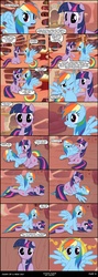 Size: 992x2774 | Tagged: safe, artist:skipsy, rainbow dash, twilight sparkle, comic:dawn of a new day, g4, comic, female, golden oaks library, lesbian, ship:twidash, shipping, show accurate, tickle fight, tickling