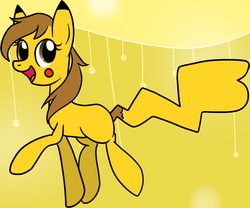 Size: 765x635 | Tagged: safe, artist:theshadowartist100, pikachu, pokémon, ponified, solo