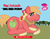 Size: 3300x2550 | Tagged: safe, artist:zanefir-dran, apple bloom, big macintosh, earth pony, pony, g4, big macindog, brother and sister, clifford the big red dog, cute, female, fimfiction, giant pony, hug, logo, macabetes, macro, male, parody, really big mac, scholastic, siblings, stallion